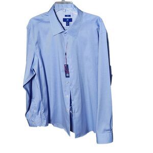 Egara Non-Iron Slim Fit 2XL Blue Dress Shirt, Men's NWT